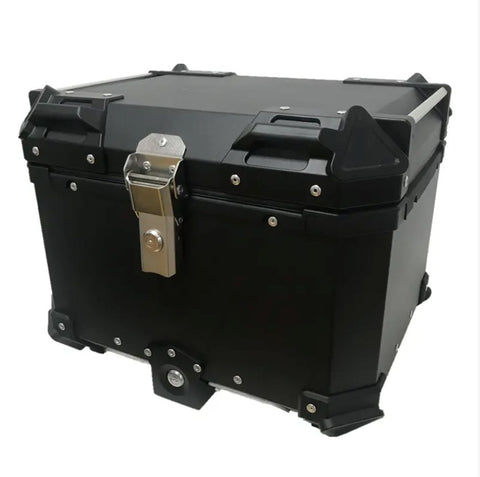Black 45L Aluminum Motocycle Top Box Storage at KingsMotorcycleFairings.com