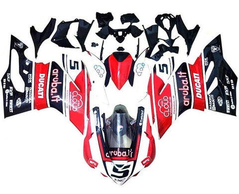 Ducati 959 Fairings (2015-2020) Red, Black, White Stripes at KingsMotorcycleFairings.com