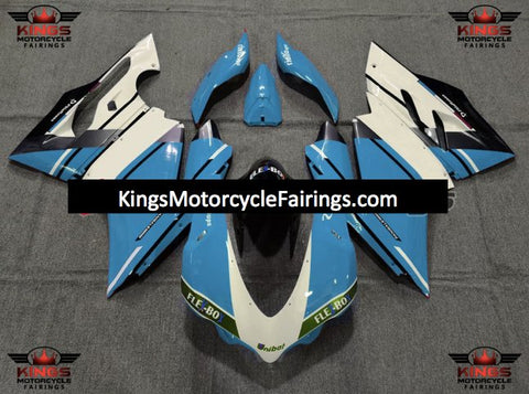 Ducati 959 Panigale Fairings (2015-2020) Light Blue, White, Black at KingsMotorcycleFairings.com