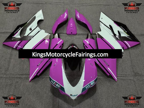 Ducati 959 Panigale Fairings (2015-2020) Pink, White, Black at KingsMotorcycleFairings.com