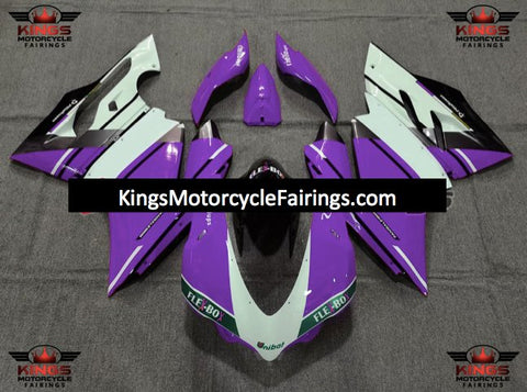 Ducati 959 Panigale Fairings (2015-2020) Purple, White, Black at KingsMotorcycleFairings.com