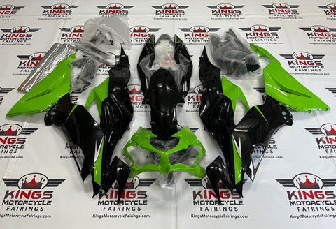 Kawasaki Ninja ZX6R 636 Fairings (2019-2023) Black, Green at KingsMotorcycleFairings.com