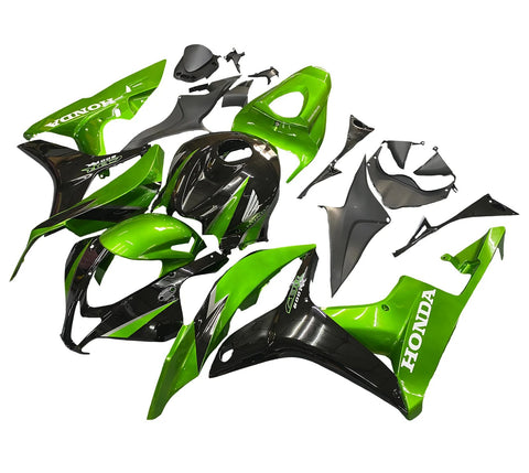 HONDA CBR 600RR Fairings (2007-2008) Green, Black at KingsMotorcycleFairings.com