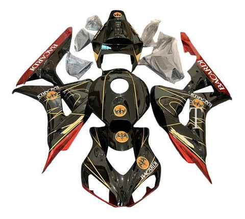 Honda CBR1000RR Fairings (2006-2007) Black, Gold, Red Bacardi at KingsMotorcycleFairings.com