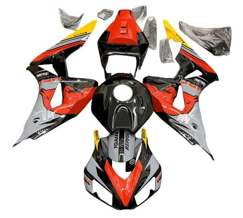 Honda CBR1000RR Fairings (2006-2007) Black, Red, Gray, Repsol Bull at KingsMotorcycleFairings.com