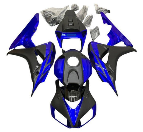 Honda CBR1000RR Fairings (2006-2007) Matte Black, Gloss Blue at KingsMotorcycleFairings.com