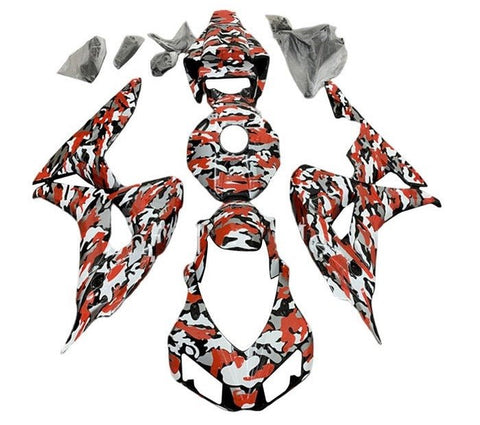 Honda CBR1000RR Fairings (2006-2007) Red Camouflage at KingsMotorcycleFairings.com