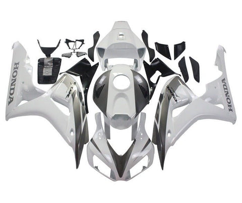 Honda CBR1000RR Fairings (2006-2007) White, Gray at KingsMotorcycleFairings.com