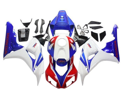 Honda CBR1000RR Fairings (2006-2007) White, Red, Blue HRC at KingsMotorcycleFairings.com