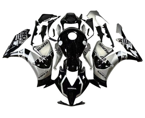 Honda CBR1000RR Fairings (2012-2016) Black, Silver Repsol Bull at KingsMotorcycleFairings.com