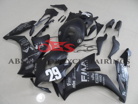 Honda CBR 1000RR Fairings (2012-2016) Matte Black, Silver FMA at KingsMotorcycleFairings.com