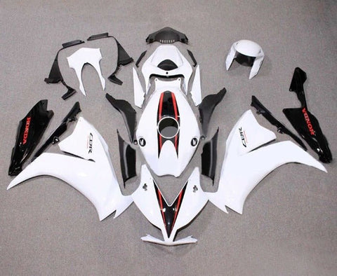 Honda CBR1000RR Fairings (2012-2016) White, Black, Red Stripe at KingsMotorcycleFairings.com