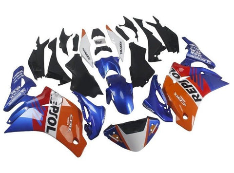 Honda CBR250R Fairings (2011-2014) Blue, Orange, Repsol at KingsMotorcycleFairings.com