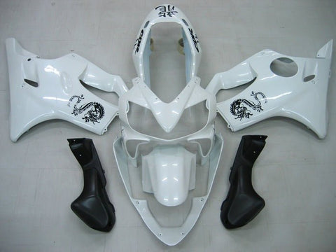 Honda CBR600 F4i Fairings (2001-2003) White, Black Dragon at KingsMotorcycleFairings.com