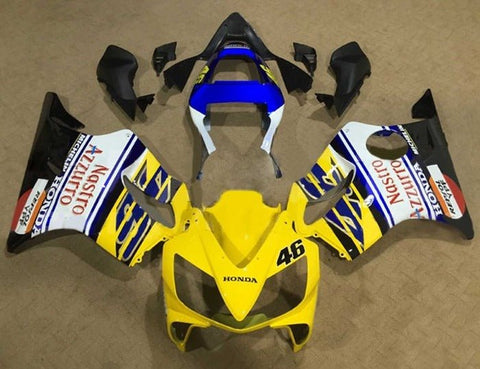 Honda CBR600 F4i Fairings (2001-2003) Yellow, Nastro Azzurro at KingsMotorcycleFairings.com