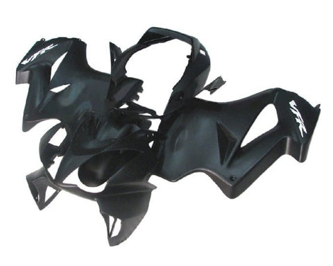 Honda VFR800 Fairings (2002-2013) Matte Black, White at KingsMotorcycleFairings.com