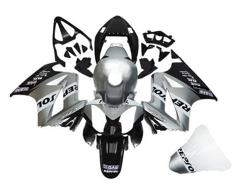 Honda VFR800 Fairings (2002-2013) Silver, Black, White Repsol at KingsMotorcycleFairings.com
