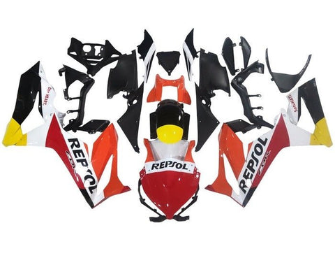 Honda CBR650R Fairings (2019-2020) White, Red, Orange Repsol at KingsMotorcycleFairings.com