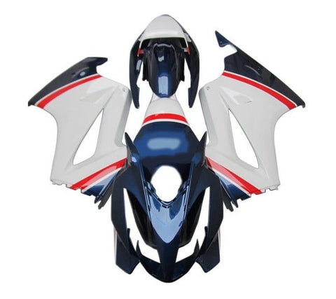 Honda VFR800 Fairings (2002-2013) Dark Blue, White, Red Stripe at KingsMotorcycleFairings.com