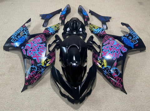 KAWASAKI NINJA 400 Fairings (2018-2023) Matte Black, Blue, Jinx at KingsMotorcycleFairings.com