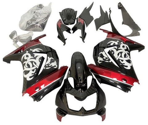Kawasaki Ninja 250R Fairings (2008-2013) Black, Candy Red, White at KingsMotorcycleFairings.com