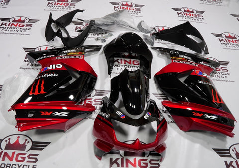 Kawasaki Ninja 250R Fairings (2008-2013) Candy Red, Black, Monster at KingsMotorcycleFairings.com