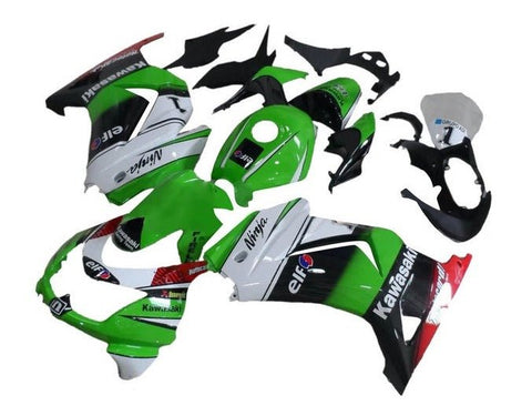 Kawasaki Ninja 250R Fairings (2008-2013) Green, White, Black, Red ELF at KingsMotorcycleFairings.com