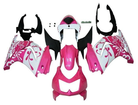 Kawasaki Ninja 250R Fairings (2008-2013) Pink, White at KingsMotorcycleFairings.com