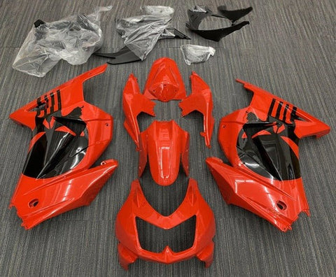 Kawasaki Ninja 250R Fairings (2008-2013) Red, Black Skulls at KingsMotorcycleFairings.com