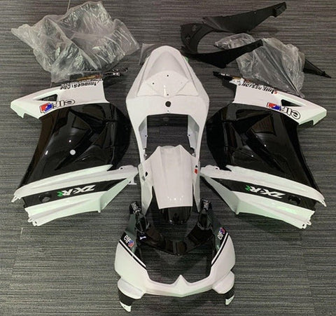 Kawasaki Ninja 250R Fairings (2008-2013) White, Black, Elf, Stripe at KingsMotorcycleFairings.com