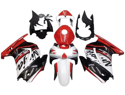 Kawasaki Ninja 250R Fairings (2008-2013) White, Red, Black at KingsMotorcycleFairings.com