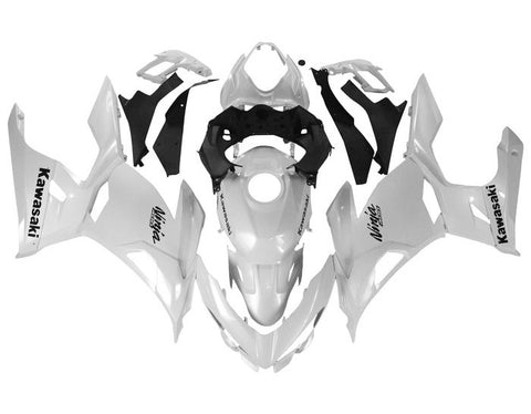 Kawasaki Ninja 400 Fairings (2018-2023) All Pearl White at KingsMotorcycleFairings.com