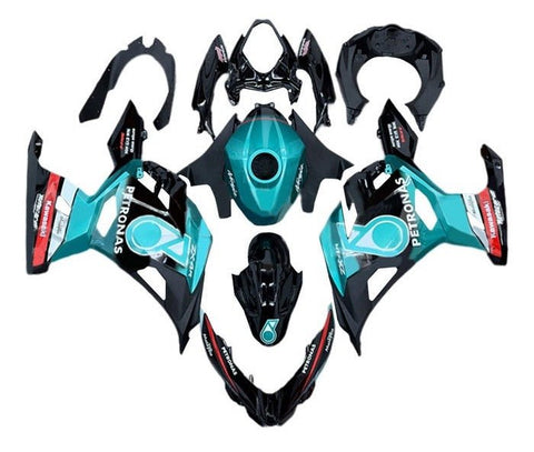 Kawasaki Ninja 400 Fairings (2018-2023) Black, Blue, Petronas at KingsMotorcycleFairings.com