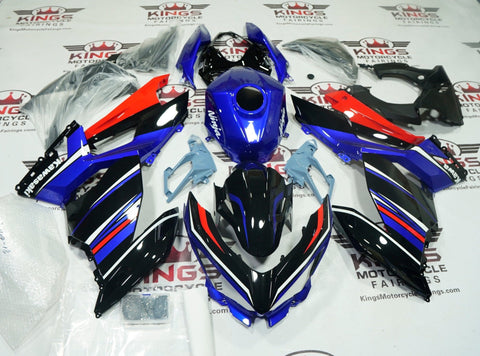 Kawasaki Ninja 400 Fairings (2018-2023) Blue, Black, White, Red at KingsMotorcycleFairings.com