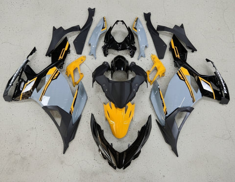 Kawasaki Ninja 400 Fairings (2018-2023) Gray, Yellow, Black at KingsMotorcycleFairings.com