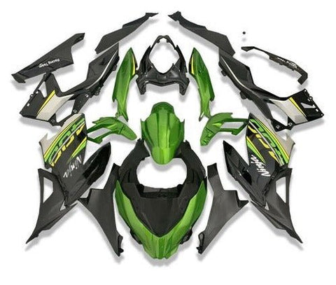 Kawasaki Ninja 400 Fairings (2018-2023) Green, Black, Yellow, Gray at KingsMotorcycleFairings.com