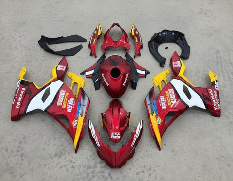 Kawasaki Ninja 400 Fairings (2018-2023) Red, Yellow, Eva at KingsMotorcycleFairings.com