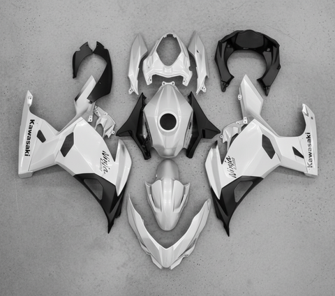 Kawasaki Ninja 400 Fairings (2018-2023) White at KingsMotorcycleFairings.com