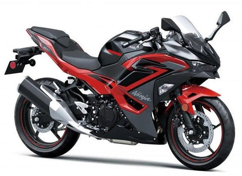 Kawasaki Ninja 500 Fairings (2024-2025) Black, Red, Gray at KingsMotorcycleFairings.com
