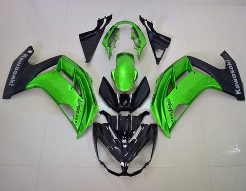 Kawasaki Ninja 650 Fairings (2012-2016) Black, Green at KingsMotorcycleFairings.com