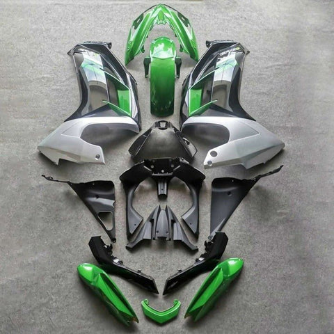 Kawasaki Ninja 650 Fairings (2012-2016) Green, Silver, Black at KingsMotorcycleFairings.com