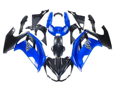 Kawasaki Ninja 650 Fairings (2012-2016) Matte Blue, Matte Black at KingsMotorcycleFairings.com