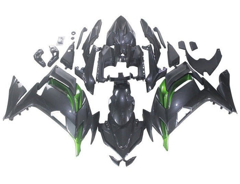 Kawasaki Ninja 650 Fairings (2020-2025) Faux Carbon Fiber, Green at KingsMotorcycleFairings.com
