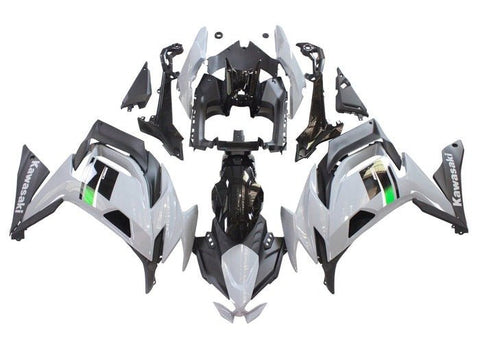 Kawasaki Ninja 650 Fairings (2020-2025) Gray, Black, Green at KingsMotorcycleFairings.com