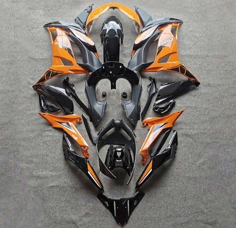 Kawasaki Ninja 650 Fairings (2020-2025) Orange, Black at KingsMotorcycleFairings.com