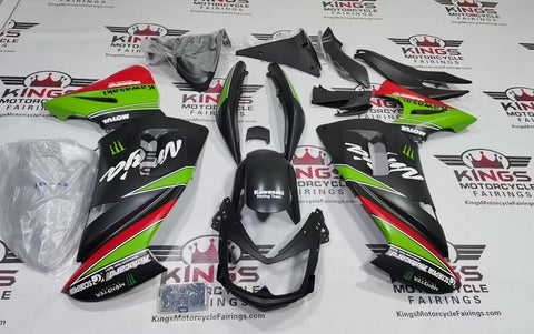 Kawasaki Ninja 650 Fairings (2006-2008) Matte Black, Green, Red Monster at KingsMotorcycleFairings.com