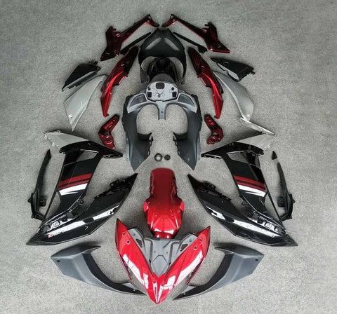 Kawasaki Ninja 650R Fairings (2017-2019) Dark Red, Black at KingsMotorcycleFairings.com
