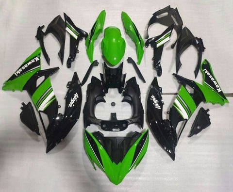 Kawasaki Ninja 650R Fairings (2017-2019) Green, Black, Gray, White at KingsMotorcycleFairings.com