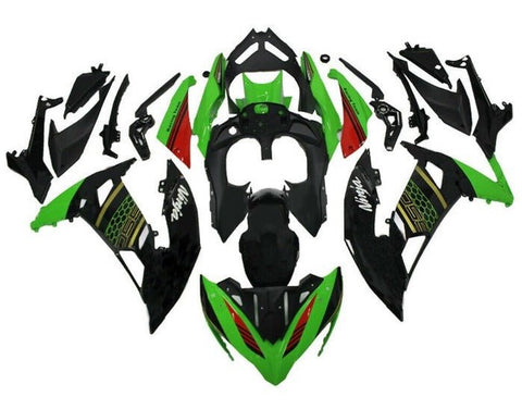 Kawasaki Ninja 650R Fairings (2017-2019) Green, Black, Red, Gold at KingsMotorcycleFairings.com