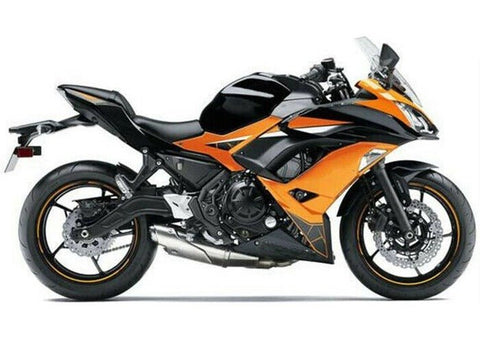 Kawasaki Ninja 650R Fairings (2017-2019) Orange, Black at KingsMotorcycleFairings.com